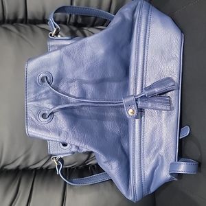 Drawstring Leather Bucket Bag